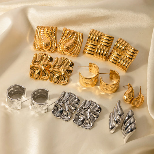 18K Gold Plated Stainless Steel Earrings
