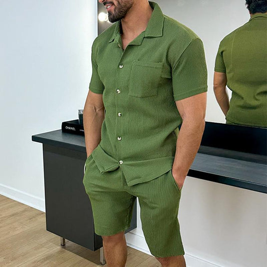 Men's Polo Short-sleeved Shorts Suit